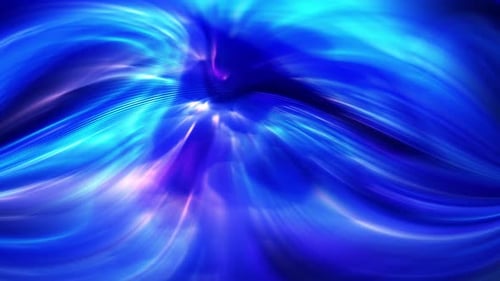 Abstract Fluid Blue Light Waves Looping Background Animation