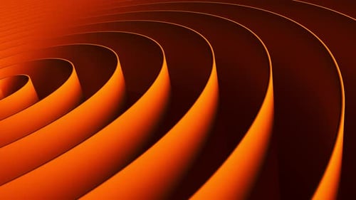 Abstraction of Deep Orange Concentric Circles Slowly Moving Outside From the Center Infinitely