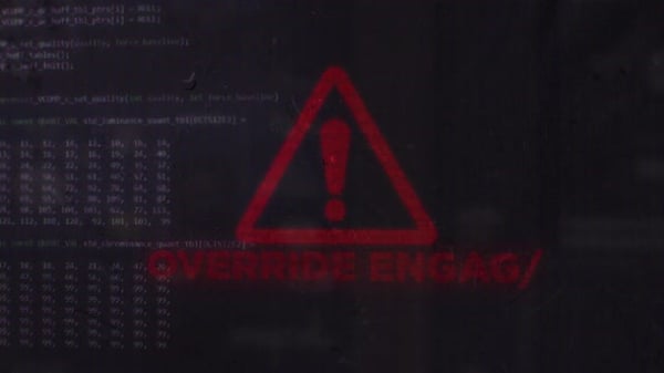 Invalid Command On Hack Screen And Data Matrix Simulation With ...