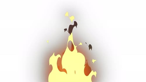 Flames burning with sparks flying