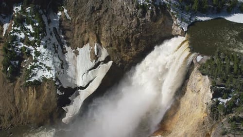 A Stunning of the Lower Falls of the Yellowstone