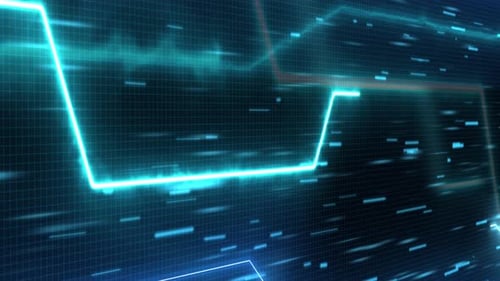 Dynamic Futuristic Grid Lines Data Flow Animation