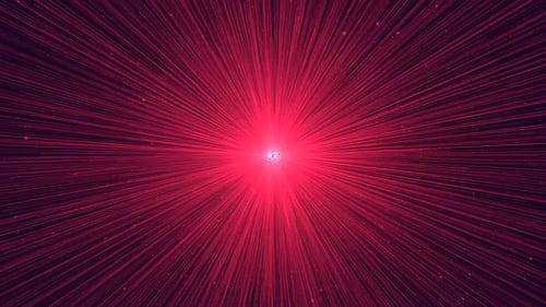 Abstract Red Light Beams Bursting Outward