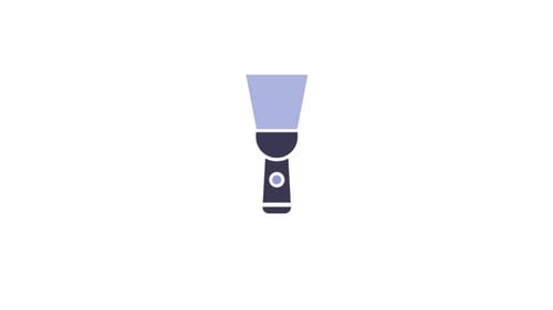 Flashlight Lamp symbol icon animation video