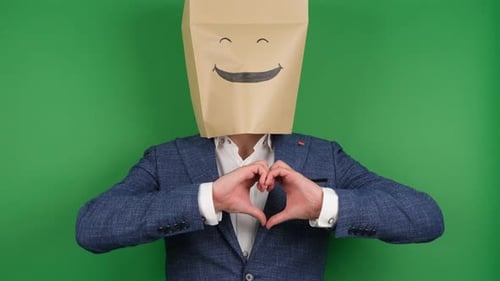 gesichtsloser anonymer glücklicher Geschäftsmann