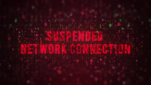 Suspended Network Connection Trendy Words In Technology