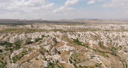 Aerial View of A Labyrinth of Volcanic Formations of Cappadocia, Turkiye