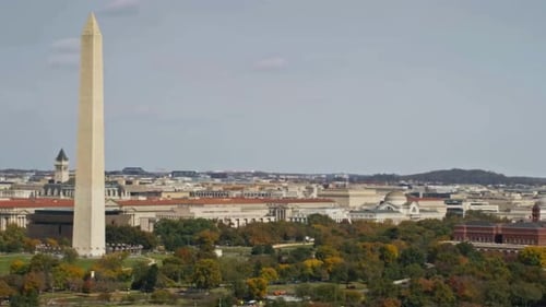 Cinematic And Beautiful View Of Washington DC Cityscape, USA