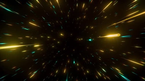 Warp Speed Light Streaks Hyperspace Tunnel Background Loop