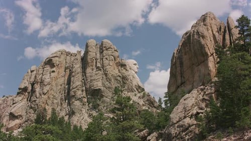 George Washington Framed Between Rocks at Mount Rushmore National Memorial, South Dakota Abraham