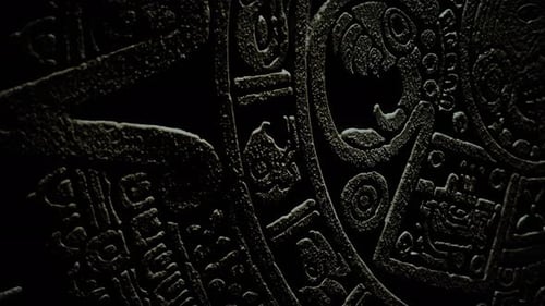 Close Up of Ancient Stone Tablet with Carvings