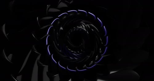 Fondo de túnel giratorio abstracto 3D VJ 4K 021