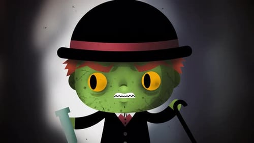 vintage man transforming into monster cute kawaii style