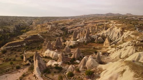 Awesome aerial view of Goreme Historical National Park, Turkey