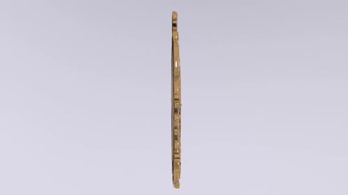 Ornate Golden Oval Picture Frame Rotating Reveal