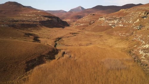 Aerial view of Golden Gate Highlands National Park, South Africa.