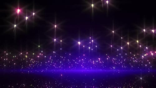 Blue Sparkling Stars Flying Animation