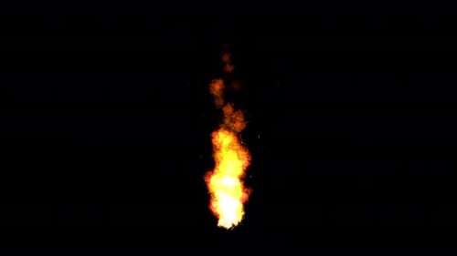 Video mit Fire Flame Burn-Effekt mit Alphakanal: Ein- und Ausblenden von Animationsschleifen