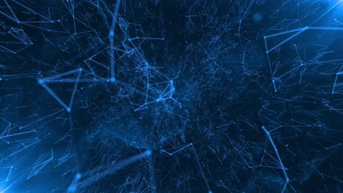 Abstract Digital Technology Network Connection Animation Background