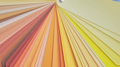 Assorted color swatches displayed in a fan