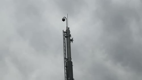 Surveillance Camera watching over Cape Town, South Africa.