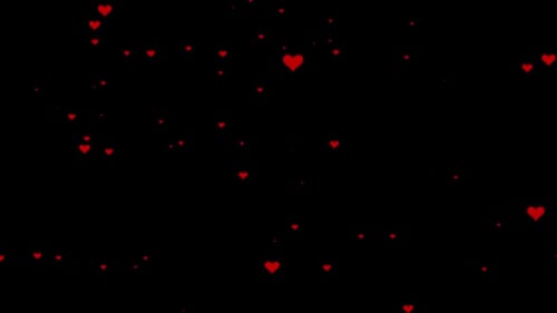 Falling Red Hearts Looping Background Animation