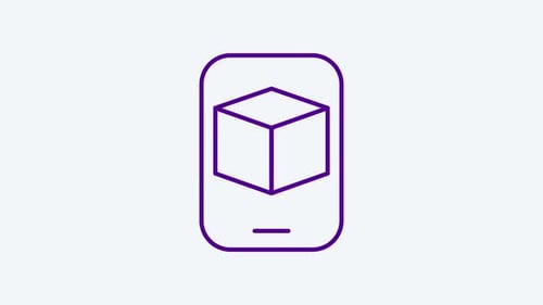 Minimalist Rotating Cube in Smartphone Icon Animation