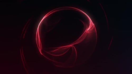 Abstract Red Glowing Energy Sphere Reveal