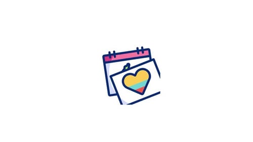 Flat Design Calendar Heart Animation for Special Dates