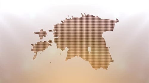 Geometric Pixelated Map of Estonia Reveal Animation