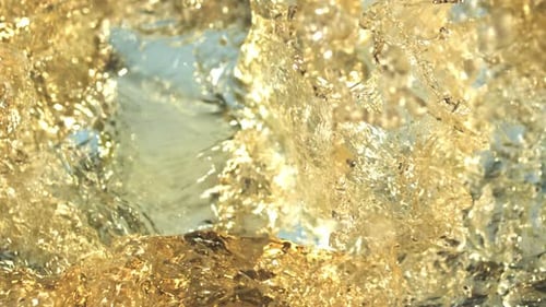 Abstract Golden Liquid Flowing Texture