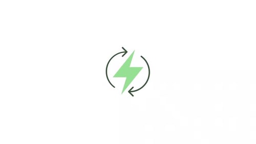 Renewable Energy symbol icon animation video