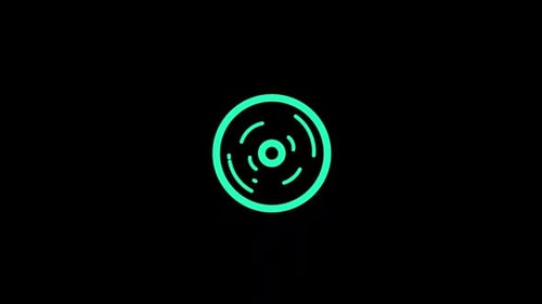 Pulsing Flat Design Music Icon Animation