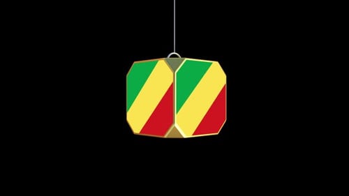 3D Geometric Flag Cube Reveal Animation