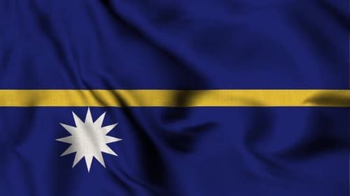 Nauru-Flagge weht