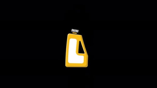 Animated Detergent. Laundry Concept Video - Transparent