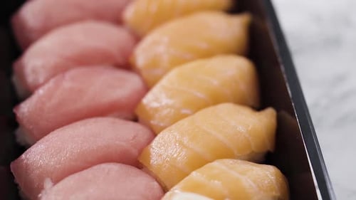 Prepackaged Sushi in a Plastic Tray