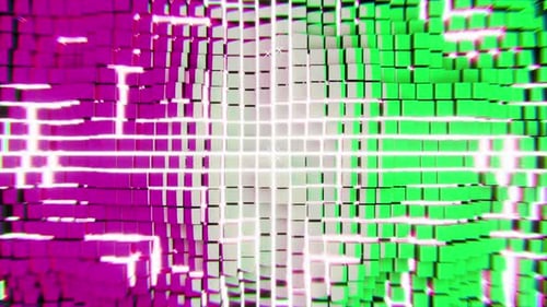 Abstract digital background with waves and neon lights. Digital technology