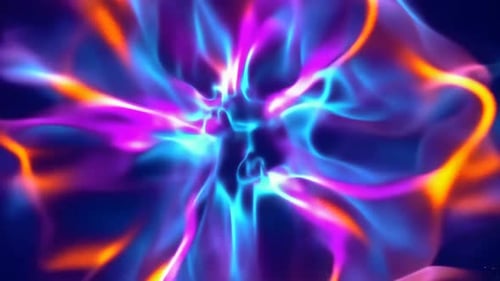 Abstract Vibrant Glowing Plasma Energy Field Background