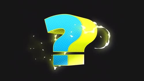 Bounce Scale 3D Fragezeichen
