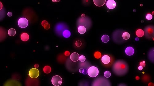 Multicolored Circle Particles Background Loop V6