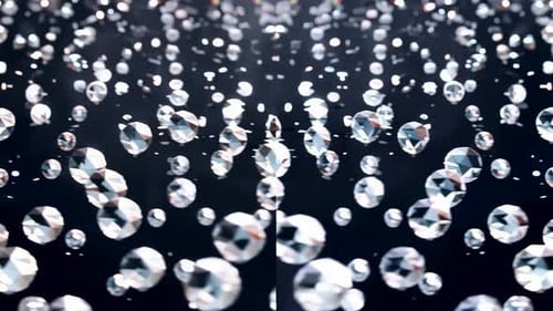 Luxury Sparkling Diamonds Moving in Symmetry
