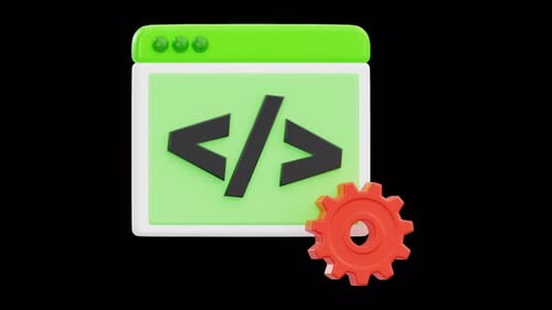 3D Animation of Custom Coding and Development | Alpha Channel