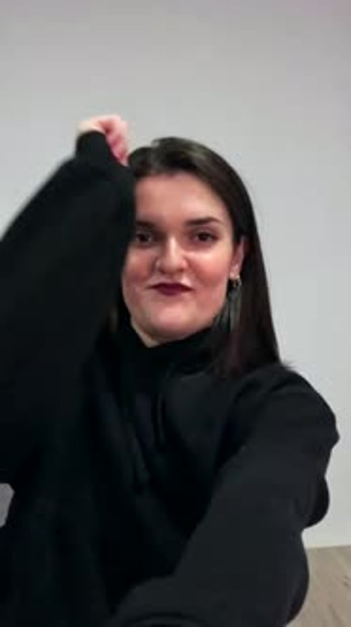 Energetic dancers performing choreography in studio