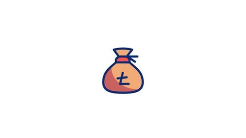 Animiertes Litecoin-Symbol