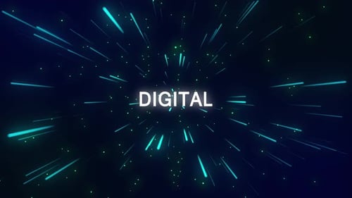 Futuristic Warp Speed Digital Background Content Reveal