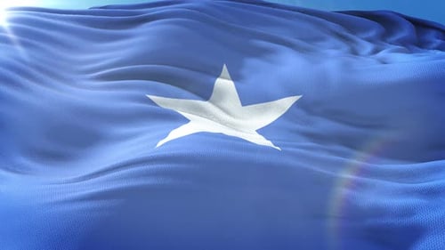 Realistic Somalia Flag Waving Animation