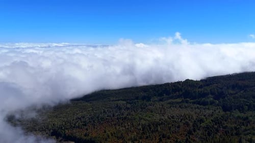 Clouds on Maui landscape.