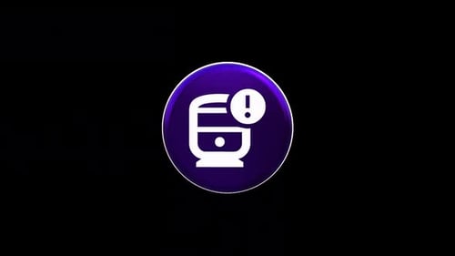3D Rotating Train Warning Icon Animation
