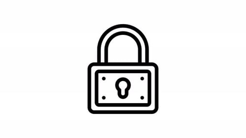 Animated Lock and Unlock Line Icon